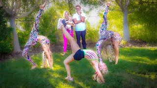 Professional Twin Gymnast Teach 6 Year Old Everleigh Insane Gymnastics [upl. by Nylesoj77]