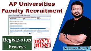 Complete Registration Process  AP Universities Faculty Recruitment 2023 [upl. by Htennaj]