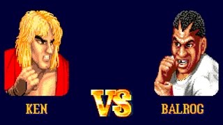 Ken vs Balrog Street Fighter II [upl. by Atsahs]