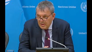 UN Press Conference  Update on UNRWA and the Situation in the Middle East [upl. by Renie414]