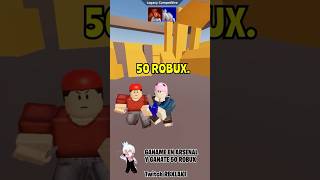 Le regale 50 robux a este chico por ganarme un 1v1 en arsenal para su cuenta de roblox [upl. by Renae]