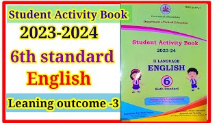 6th standard English student activity book learning outcome 3 6th English kalika balavardhane 3 [upl. by Alexa462]