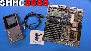 0089 Troubleshooting Mac SE30 motherboards and mini Sony CRT monitor WatchCam [upl. by Llesram865]