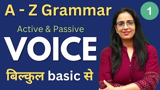 Active amp Passive Voice for Beginners  Part  1  Basic English grammar in Hindi  by Rani Maam [upl. by Obau416]