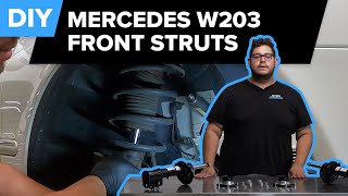 W203 Mercedes Front Strut Replacement DIY 20032007 MercedesBenz W203 C240 C280 C320 C350 [upl. by Sayre]