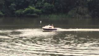 RC Hirobo BOAT STR23ccr Cabin Cruiser Graupner Jet unit 5 [upl. by Spragens]