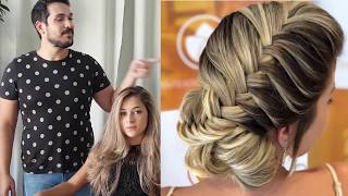 COMO FAZER UM PENTEADO FÁCIL E LINDO DO INSTAGRAM COQUE COM TRANÇA [upl. by Martica]