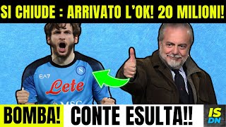 CLAMOROSO NAPOLI ACCORDO RAGGIUNTO CONTE ESULTA [upl. by Fermin]