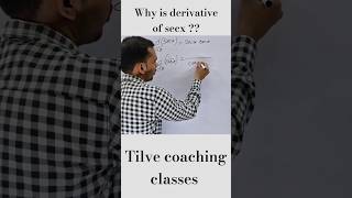 Why is derivative of secx   shorts maths ytshorts viralvideo trending calculus [upl. by Akehsay]