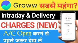 groww app charges in hindi 2024 groww intraday charges groww delivery charges [upl. by Garrott]