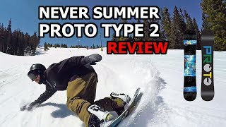 Never Summer Proto Type 2 Snowboard Review [upl. by Annawaj]