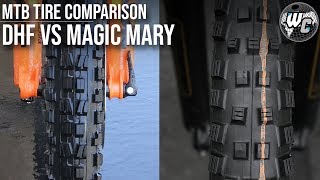 MTB Tires  Maxxis Minion DHF vs Schwalbe Magic Mary  Which is Best [upl. by Asyl]