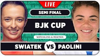 SWIATEK vs PAOLINI • Billie Jean King Cup 2024 SF • LIVE Tennis Watchalong Stream [upl. by Haimes]