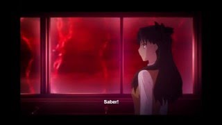 Fate Stay Night  Shirou Summons SABER  AWESOME SCENE HD [upl. by Tnerual]