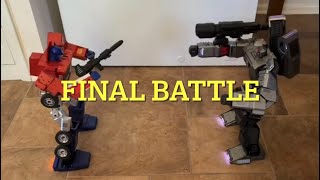 Robosen Transformers MiniTheater MultiPlay Megatron Vs Optimus Prime Final Battle [upl. by Ezirtaeb825]