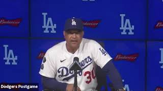 Dodgers postgame Dave Roberts ranks Blake Treinen and Walker Buehler together [upl. by Leann]