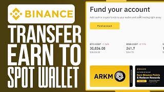 How to Transfer From Earn Wallet to Spot Wallet in Binance 2024 Updated [upl. by Puklich]