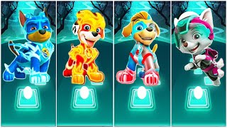 ALL PAW Patrol  The Mighty Movie Marshall 🌟 Chase 🌟 Tuck 🌟 Ella ☄️ Tiles Hop EDM Rush [upl. by Llib]