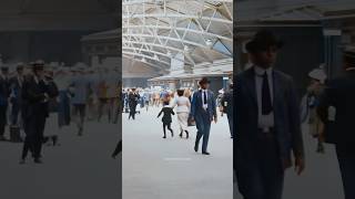 Boarding the train in Montreal Canada in the 1920s  Restored Footage [upl. by Elbertina]