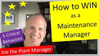 How to WIN as a Maintenance Manager  5 skills to master [upl. by Neelia]