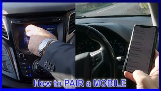 How to Pair a Mobile to the Bluetooth Audio System in a Hyundai i40 [upl. by Aynna]