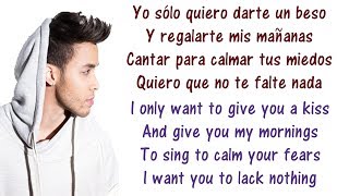 Prince Royce  Darte un Beso  Lyrics English and Spanish  Give you a kiss  Translation amp Meaning [upl. by Aihsenak]