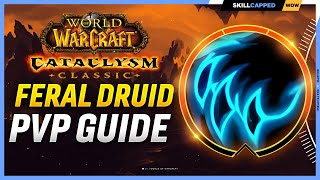 Feral Druid Cataclysm PvP Guide  Best Race Talents Glyphs BiS Gear Professions amp Macros [upl. by Auginahs]