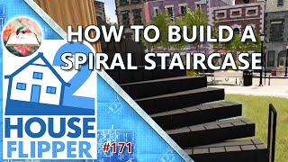 House flipper 2 Part 171 How to build a spiral staircase in sandbox [upl. by Hartmunn]