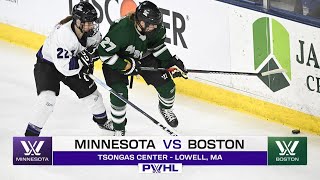 PWHL Minnesota  Boston Game Highlights  January 3 2024 [upl. by Aeslahc470]