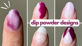 5 Easy Dip Powder Nail Designs You Can Do At Home [upl. by Minni62]