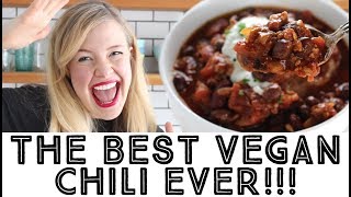 The Best Vegan Chili Ever  This Tofu Chili Recipe is a game changer [upl. by Yeleek571]