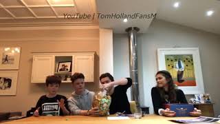 Tom Holland Zendaya and Jacob Batalon Play with Therapy Dogs [upl. by Ylyl]