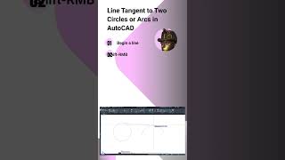 How to Draw a Line Tangent to Two CirclesArcs in AutoCAD [upl. by Darra862]