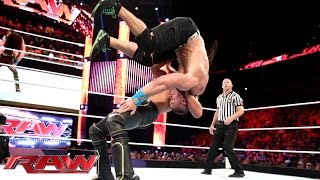 John Cena vs Seth Rollins  United States Championship Match Raw July 27 2015 [upl. by Letnuahc]