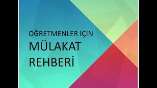 Öğretmenler için mülakat rehberi  Özel okullara başvuru yapan öğretmenler nelere dikkat etmeli [upl. by Olivero]