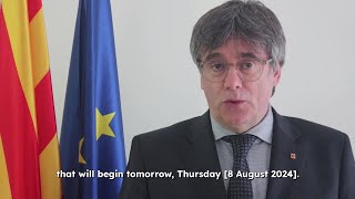 Puigdemont confirma retorno do exílio a Barcelona na quintafeira  AFP [upl. by Lady]