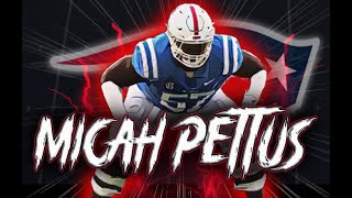 Micah Pettus  Right Tackle  Ole Miss  New England Patriots  2025 NFL Draft Target  Highlights [upl. by Akemad]