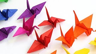 DIY Origami  Kraanvogel Vouwen Voor Kinderen  Makkelijk [upl. by Macnair900]