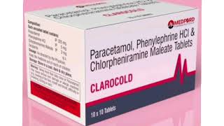 CLAROCOLD Tablets Paracetamol Phenylephrine HCI amp Chlorpheniramine Maleate Tablets [upl. by Hibbitts]