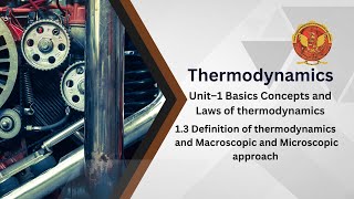 13 Definition of Thermodynamics amp Macroscopic amp Microscopic Approach  ME302 [upl. by Cassil842]