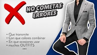 BLAZER saco GRIS ➤ Como combinar en ocasiones formales casuales y Semi formales muchos OUTFITS [upl. by Neerehs]