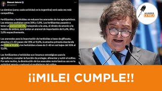 Milei CUMPLE y empieza a bajar los impuestos que ASFIXIAN a los productores y consumidores [upl. by Rettuc74]