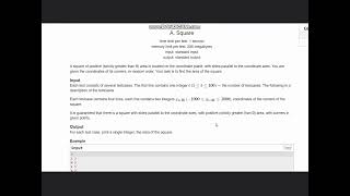 A Square  Codeforces Round 920 Div 3  Codeforces  Full solution with code [upl. by Axia]