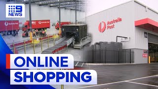 New parcel facility near airport will help fulfil online shopping orders  9 News Australia [upl. by Beera]