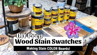 WOOD STAIN COLORS  Making Stain Color Boards for my future DIY projects [upl. by Ehcnalb426]