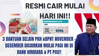 SELAIN PKH BPNT MULAI PAGI INI RESMI DICAIRKAN 3 BANTUAN INI SUDAH BISA DITARIK TUNAI PAGI INI [upl. by Ihteerp262]