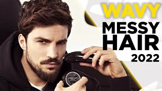 How to style a Wavy Messy Hair Men 2022 Hairstyle Tutorial [upl. by Wiggins]