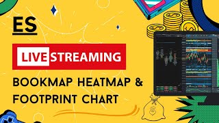 ES Live Orderflow Stream  Bookmap Heatmap and Quantower Footprint Chart [upl. by Asenev]