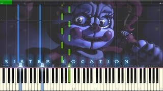 FNaF Sister Location  Full OST Synthesia Piano Tutorial [upl. by Azeret109]