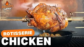 EASY DINNER  Rotisserie Chicken on the Weber Searwood Pellet Grill [upl. by Errehs]